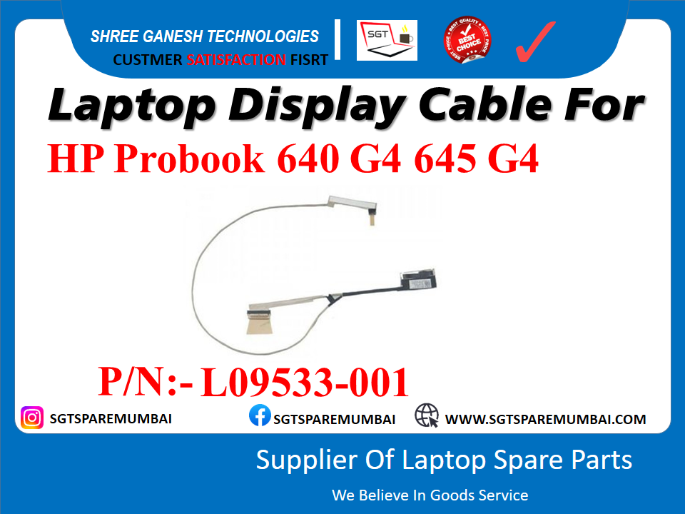 Laptop Display Cable For HP Probook 640 G4 645 G4 P/N:- L09533-001