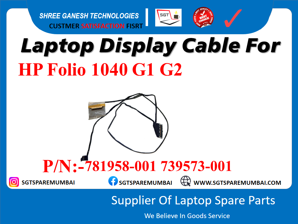 Laptop Display Cable For HP Folio 1040 G1 G2 P/N:-781958-001 739573-001