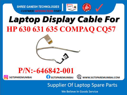 Laptop Display Cable For HP 630 631 635 COMPAQ CQ57 P/N:-646842-001