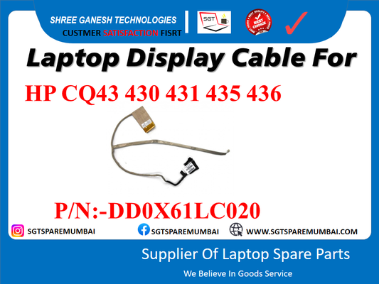 Laptop Display Cable For HP CQ43 430 431 435 436 P/N:-DD0X61LC020