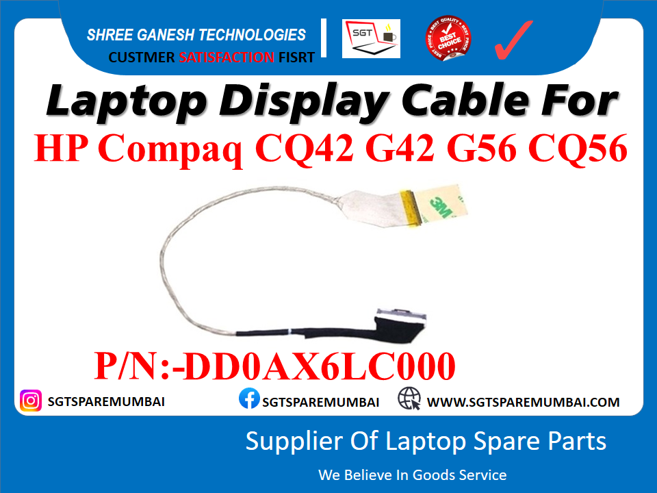 Laptop Display Cable For HP Compaq CQ42 G42 G56 CQ56 P/N:-DD0AX6LC000