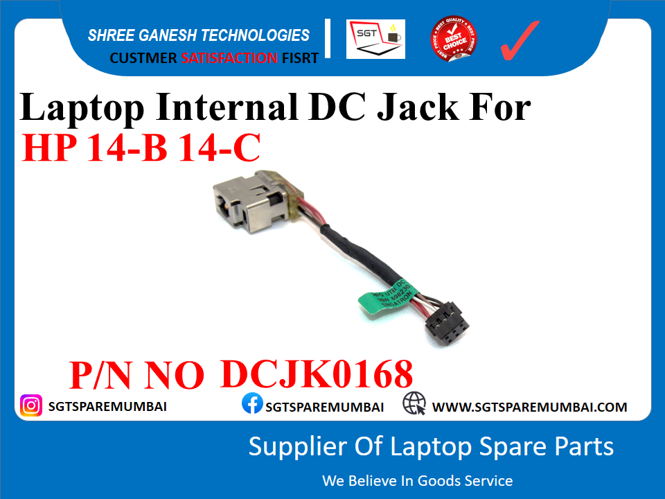 Laptop Internal DC Jack For HP 14-B 14-C P/N NO DCJK0168