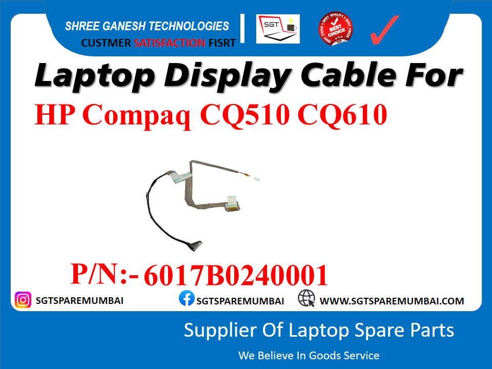 Laptop Display Cable For HP Compaq CQ510 CQ610 P/N:- 6017B0240001