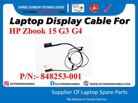 Laptop Display Cable For HP Zbook 15 G3 G4 P/N:- 848253-001