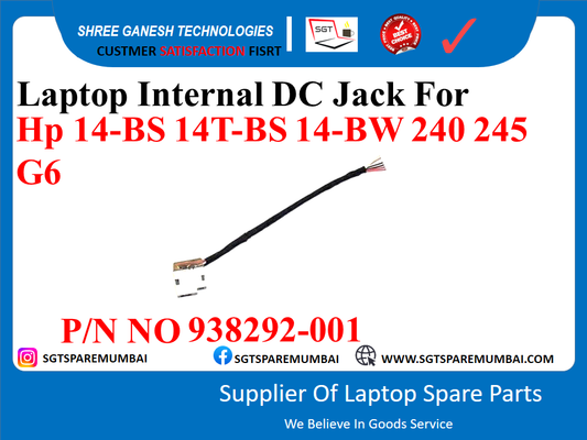 Laptop Internal DC Jack For Hp 14-BS 14T-BS 14-BW 240 245 G6 P/N NO 938292-001