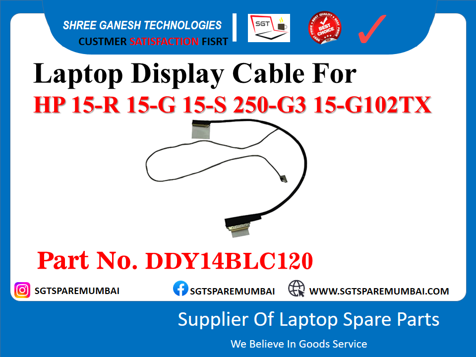 Laptop Display Cable For HP 15-R 15-G 15-S 250-G3 15-G102TX Part No. DDY14BLC120