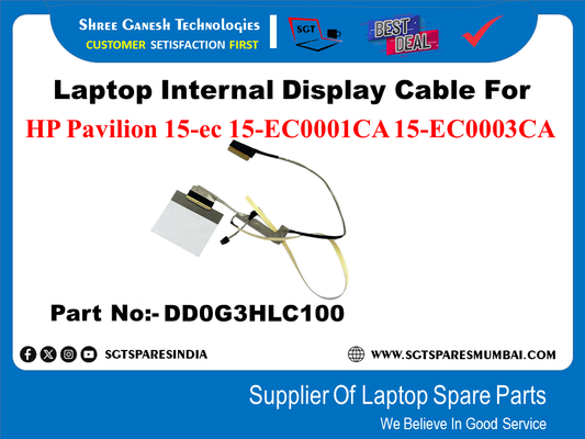 Laptop Internal Display Cable For HP Pavilion 15-ee 15-EC0001CA 15-EC0003CA Part No:- DDOG3HLC100