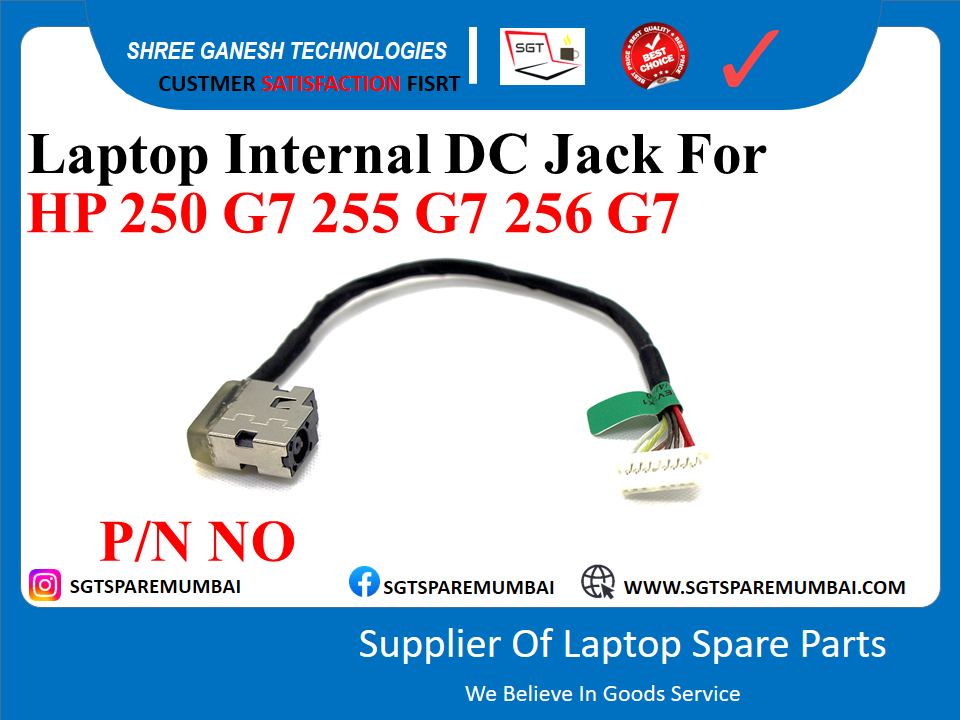 Laptop Internal DC Jack For HP 250 G7 255 G7 256 G7