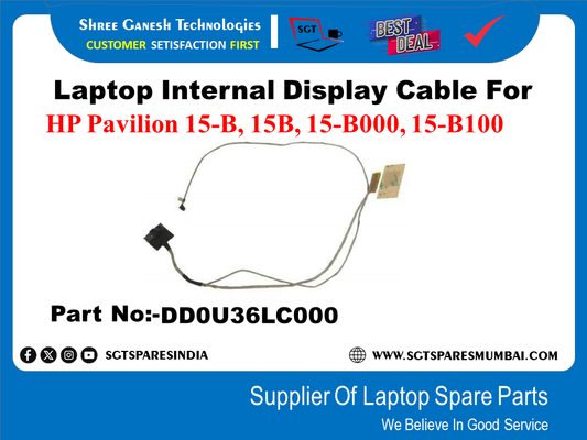 Laptop Internal Display Cable For HP Pavilion 15-B, 15B, 15-B000, 15-B100 Part No:-DDOU36L0000