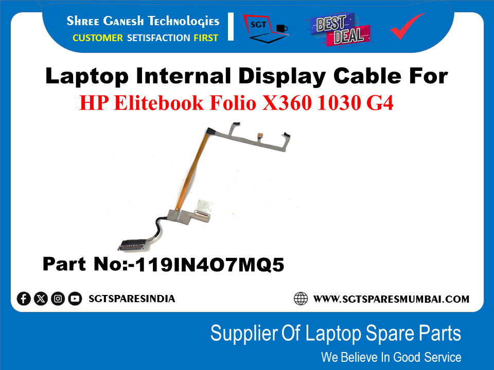 Laptop Internal Display Cable For HP Elitebook Folio X360 1030 G4 Part No:-119IN407MQ5