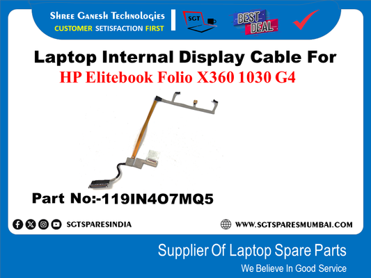 Laptop Internal Display Cable For HP Elitebook Folio X360 1030 G4 Part No:-119IN407MQ5