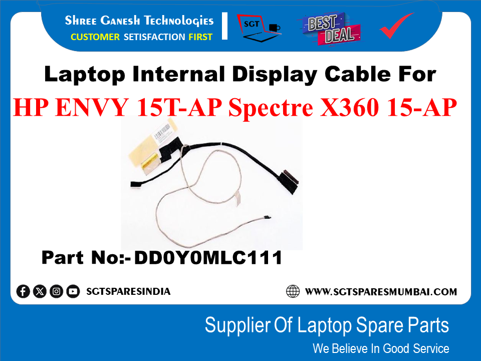 Laptop Internal Display Cable For HP ENVY 15T-AP Spectre X360 15-AP Part No:-DDOYOMLC111