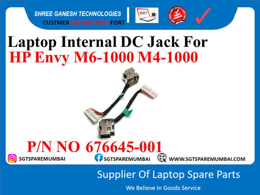 Laptop Internal DC Jack For HP Envy M6-1000 M4-1000 P/N NO 676645-001