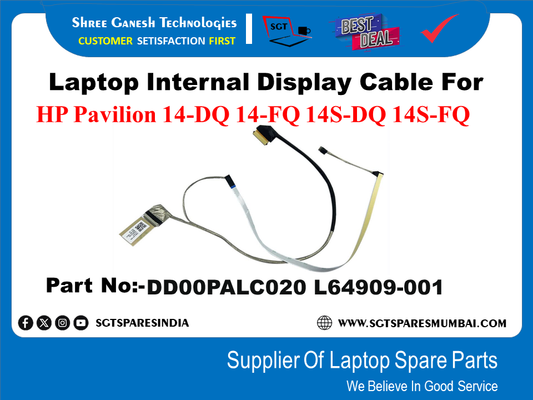 Laptop Internal Display Cable For HP Pavilion 14-DQ 14-FQ 14S-DQ 14S-FQ Part No:-DD00PALC020 L64909-001