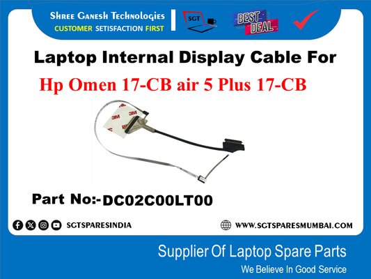 Laptop Internal Display Cable For Hp Omen 17-CB air 5 Plus 17-CB Part No:- DC02C00LT00