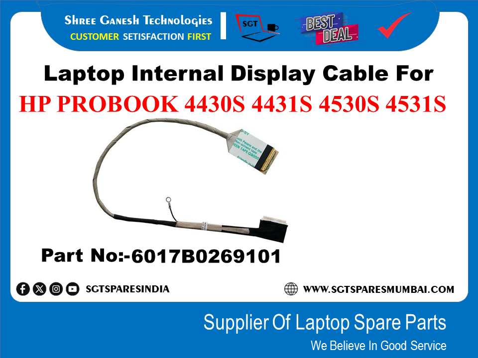 Laptop Internal Display Cable For HP PROBOOK 4430S 4431S 4530S 4531S Part No:-6017B0269101