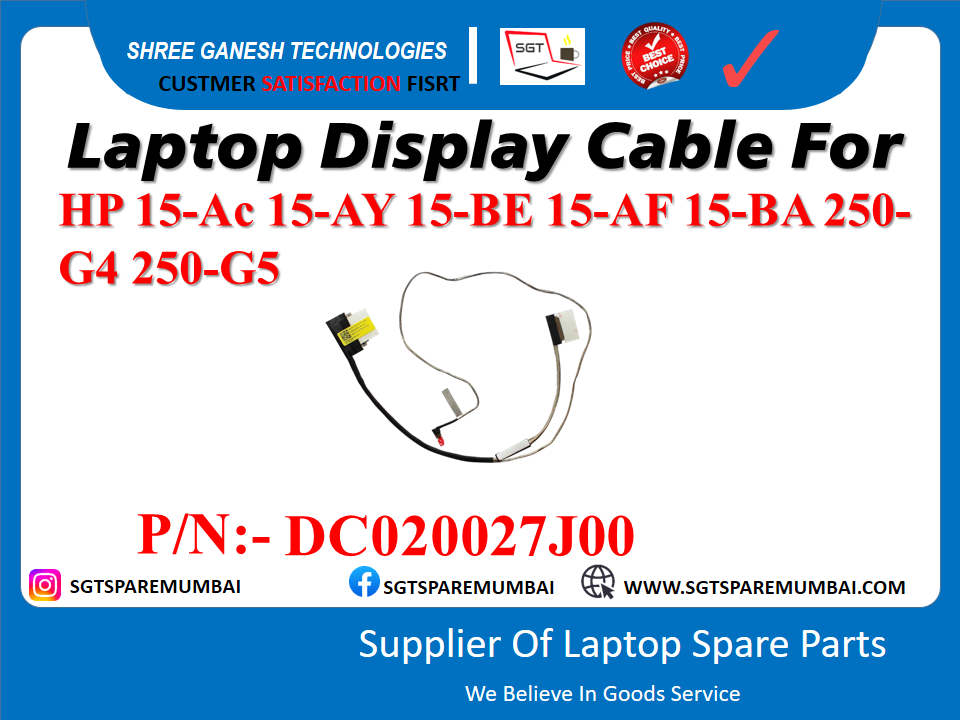 Laptop Display Cable For HP 15-Ac 15-AY 15-BE 15-AF 15-BA 250- G4 250-G5 P/N: - DC020027300