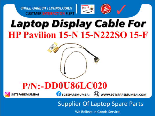 Laptop Display Cable For HP Pavilion 15-N 15-N222SO 15-F P/N:-DD0U86LC020