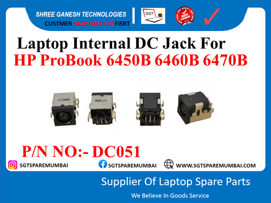 Laptop Internal DC Jack For HP ProBook 6450B 6460B 6470B