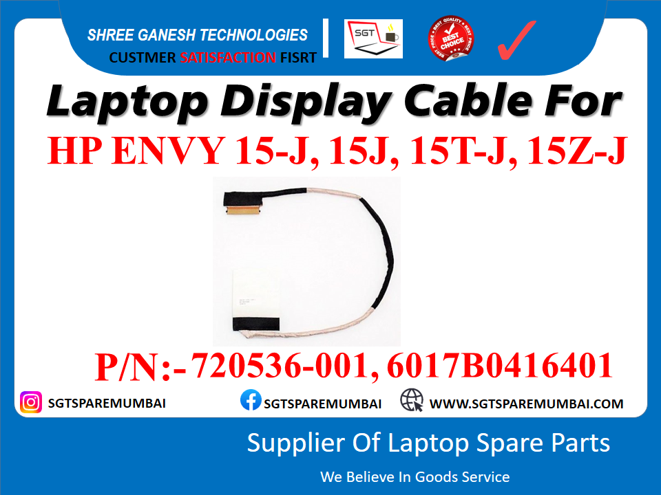 Laptop Display Cable For HP ENVY 15-J, 15J, 15T-J, 15Z-J P/N:-720536-001, 6017B0416401