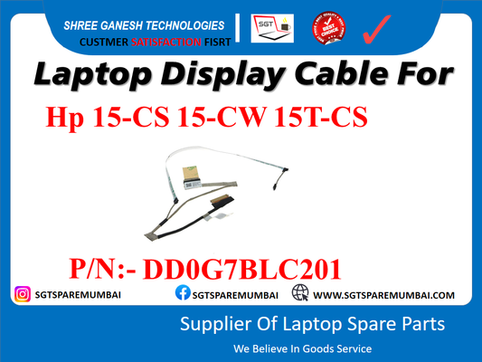 Laptop Display Cable For Hp 15-CS 15-CW 15T-CS P/N:- DDOG7BLC201