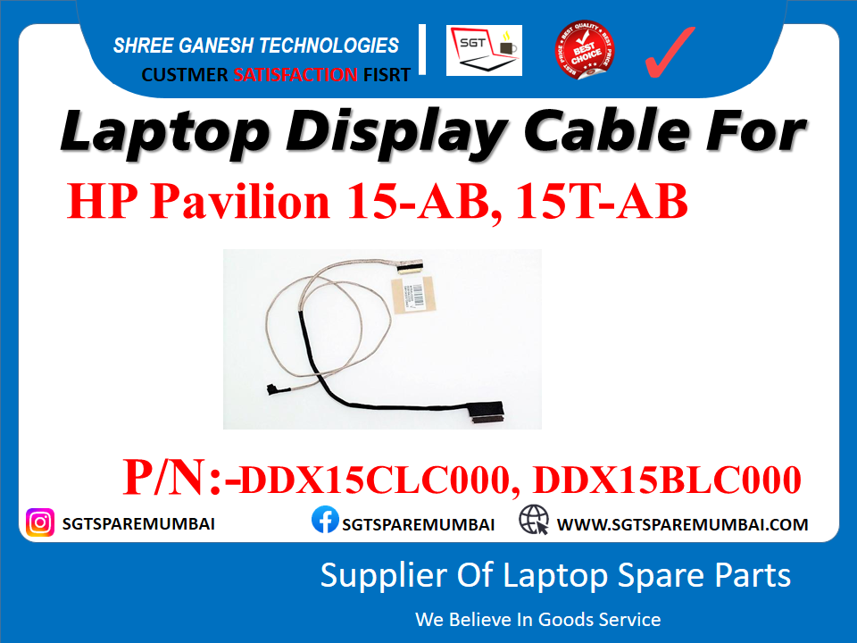 Laptop Display Cable For HP Pavilion 15-AB, 15T-AB P/N:-DDX15CL.C000, DDX15BLC000