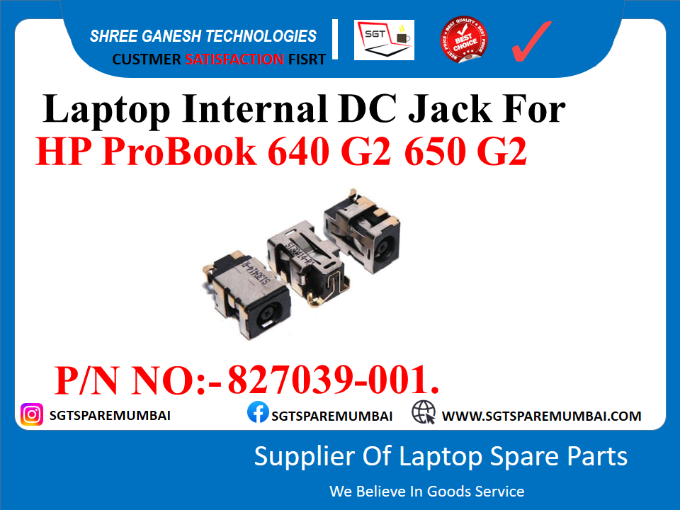 Laptop Internal DC Jack For HP ProBook 640 G2 650 G2 P/N NO: -827039-001.