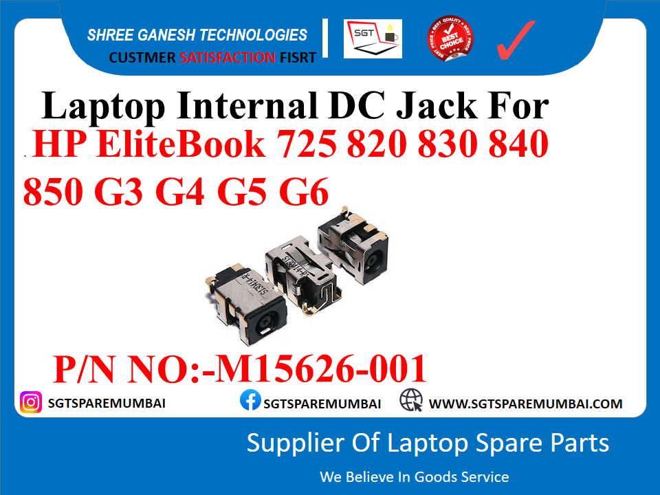 Laptop Internal DC Jack For HP EliteBook 725 820 830 840 850 G3 G4 G5 G6 P/N NO:-M15626-001