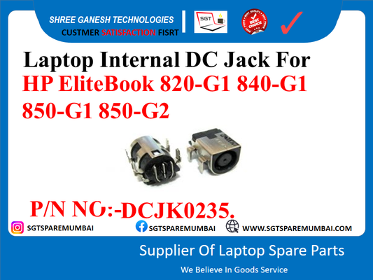 Laptop Internal DC Jack For HP EliteBook 820-G1 840-G1 850-G1 850-G2 P/N NG: -DCJK0235.