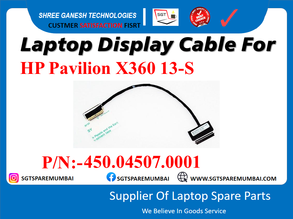 Laptop Display Cable For HP Pavilion X360 13-S P/N:-450.04507.0001