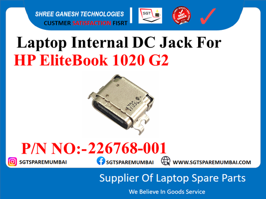 Laptop Internal DC Jack For HP EliteBook 1020 G2 P/N NO:-226768-001