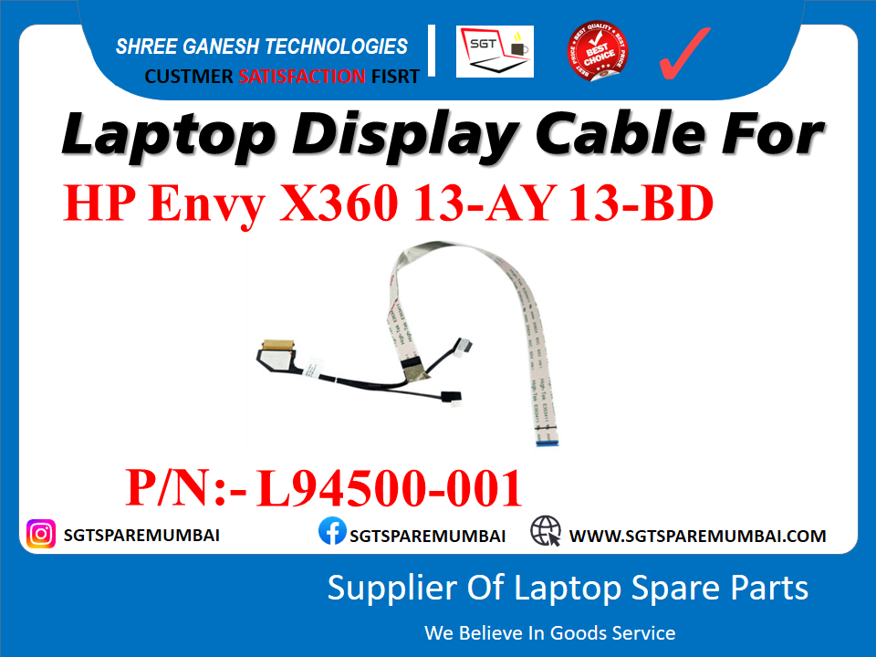 Laptop Display Cable For HP Envy X360 13-AY 13-BD P/N:- L94500-001