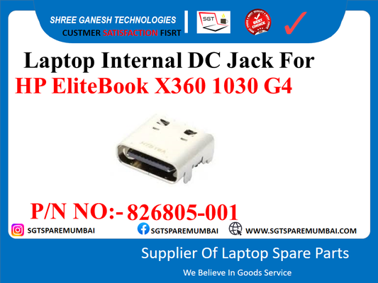 Laptop Internal DC Jack For HP EliteBook X360 1030 G4 P/N NO:-826805-001