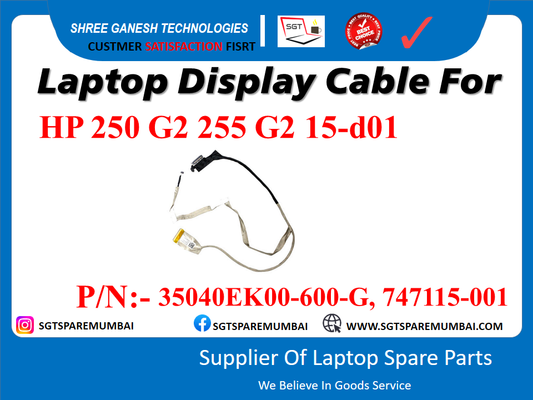 Laptop Display Cable For HP 250 G2 255 G2 15-d01 P/N: - 35040EK00-600-G, 747115-001