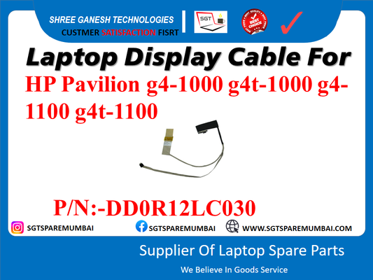 Laptop Display Cable For HP Pavilion g4-1000 g4t-1000 g4- 1100 g4t-1100 P/N:-DDOR12LC030