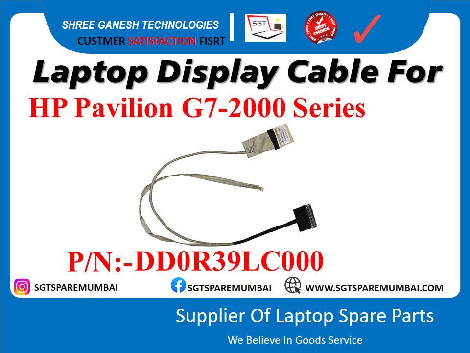 Laptop Display Cable For HP Pavilion G7-2000 Series P/N:-DDOR39LC000