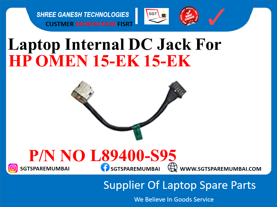 Laptop Internal DC Jack For HP OMEN 15-EK 15-EK P/N NO L89400-S95