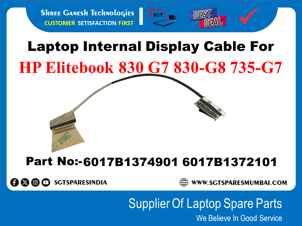 Laptop Internal Display Cable For HP Elitebook 830 G7 830-G8 735-G7 Part No:-60171374901 60171372101