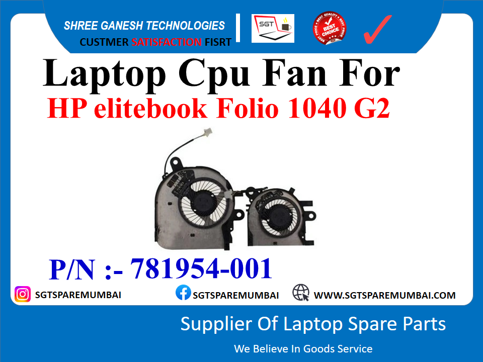 Laptop Cpu Fan For HP elitebook Folio 1040 G2 P/N :- 781954-001