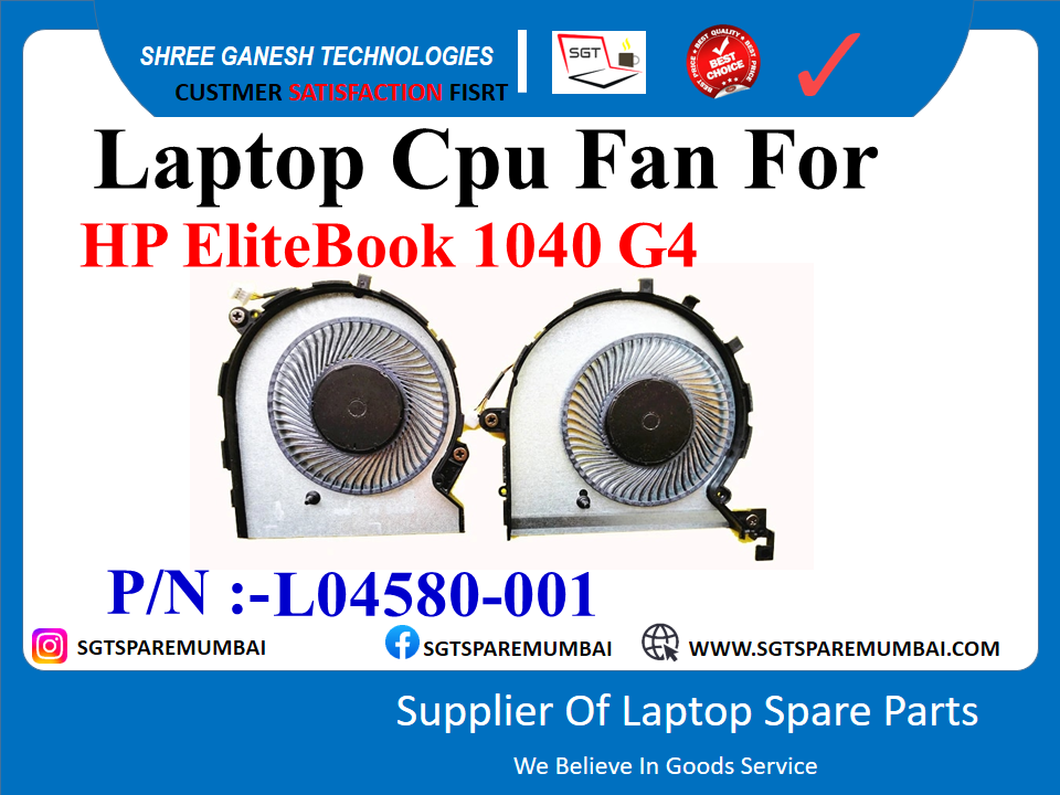 Laptop Cpu Fan For HP EliteBook 1040 G4 P/N :-L04580-001