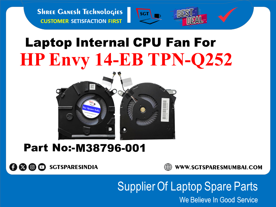 Laptop Internal CPU Fan For HP Envy 14-EB TPN-Q252 Part No:-M38796-001