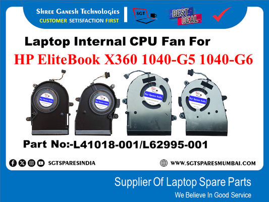 Laptop Internal CPU+GPU Fan For HP EliteBook X360 1040-G5 1040-G6 Part No:-L41018-001/L62995-001