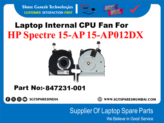 Laptop Internal CPU Fan For HP Spectre 15-AP 15-AP012DX Part No:-847231-001