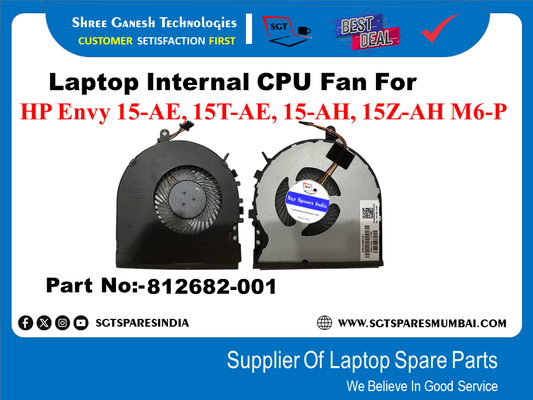 Laptop Internal CPU Fan For HP Envy 15-AE, 15T-AE, 15-AH, 15Z-AH M6-P Part No:-812682-001