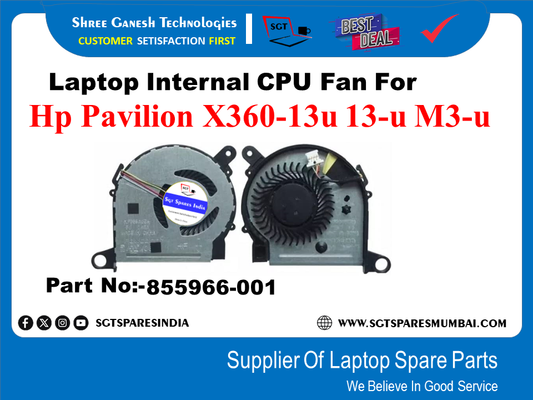 Laptop Internal CPU Fan For Hp Pavilion X360-13u 13-u M3-u Part No:-855966-001