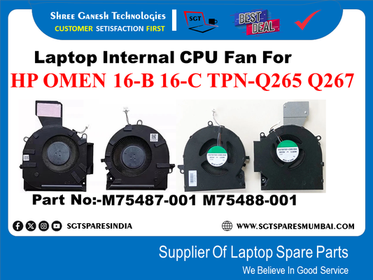 Laptop Internal CPU+GPU Fan For HP OMEN 16-B 16-C TPN-Q265 Q267 Part No:-M75487-001 M75488-001