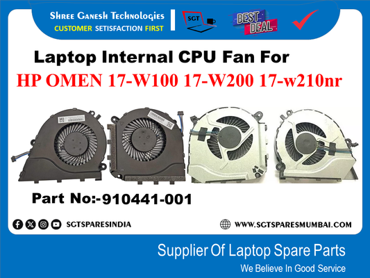 Laptop Internal CPU+GPU Fan For HP OMEN 17-W100 17-W200 17-w210nr Part No:-910441-001