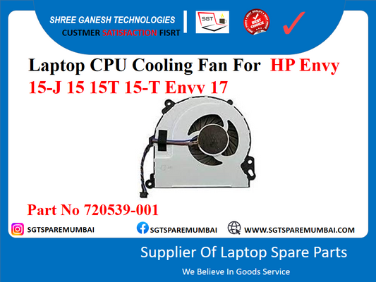 Laptop CPU Cooling Fan For HP Envy 15-J 15 15T 15-T Envv 17 Part No 720539-001