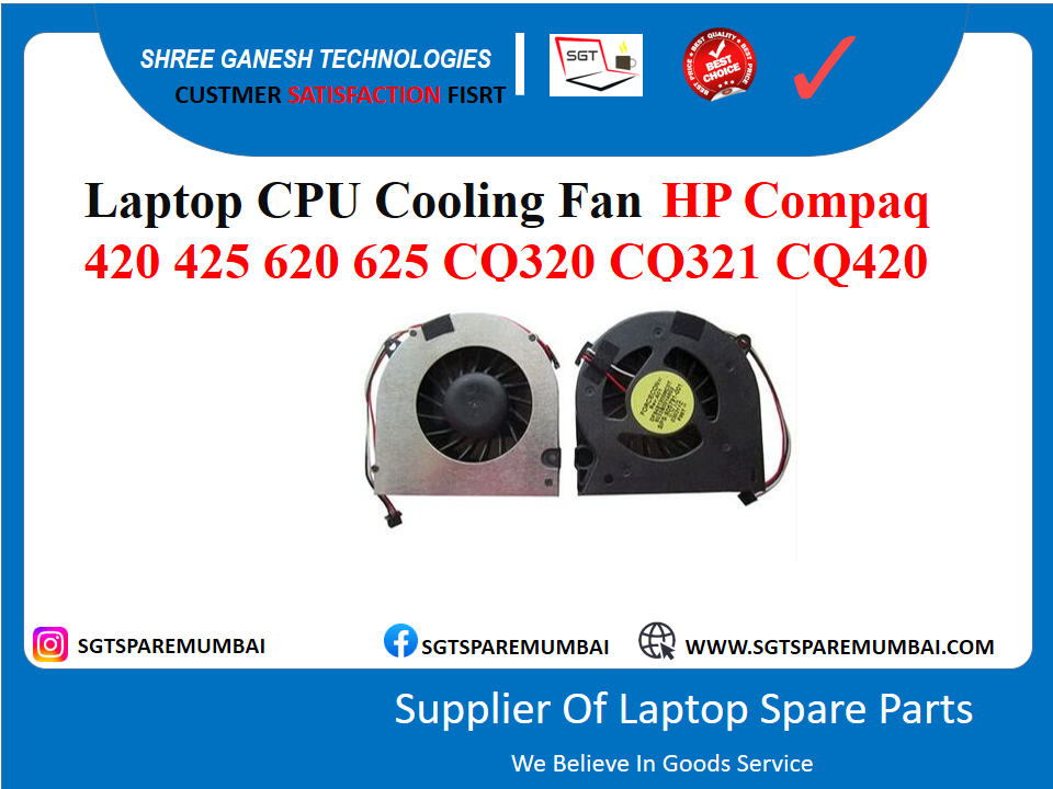 Laptop CPU Cooling Fan HP Compaq 420 425 620 625 CO320 CO321 CQ420