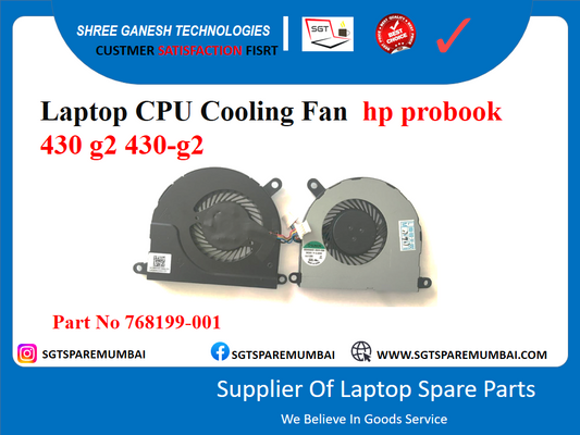 Laptop CPU Cooling Fan hp probook 430 g2 430-g2 Part No 768199-001